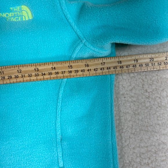 The North‎ Face Girls Turquoise/Green Fleece Zip-Up Sweater Size Large 14/16 - Picture 6 of 9
